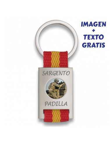 Llavero Personalizado Con Tu Foto, Nombre O Bandera - Regalo Original De Tela Con Metacrilato, Fabricado En España