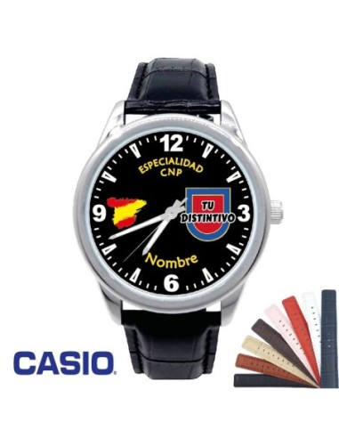 Reloj Especialidad Policía Nacional Unisex CASIO Correa Piel