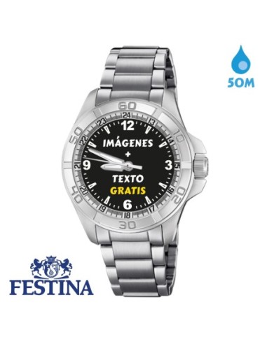 Reloj Personalizado Policía Nacional Hombre FESTINA Cadena Acero WR50