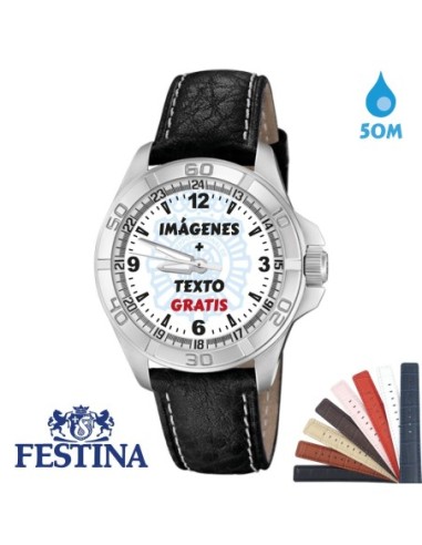 Reloj Personalizado Policía Nacional Hombre FESTINA Correa Piel WR50