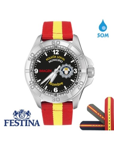 Reloj Policía Local Hombre FESTINA Correa Tela España WR50