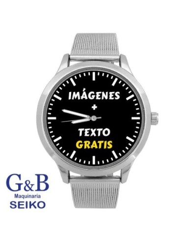 Reloj Vehículo Hombre G&B Correa Malla Acero