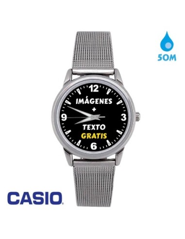 Reloj Vehículo Mujer o Cadete CASIO Correa Malla WR50