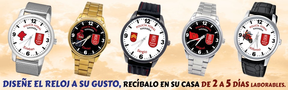 Relojes personalizados de la Policía Foral de Navarra